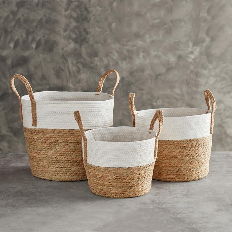 47th & Main - Tall Cream Basket